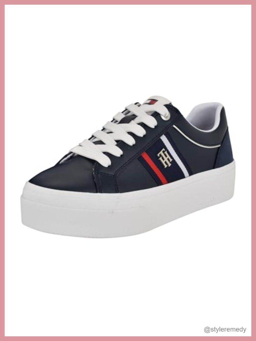 Platform Lace Up Sneakers Round Toe Casual Skateboarding Athletic Shoes